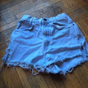 Distressed high waisted  jean shorts